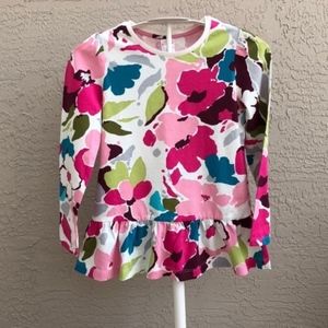 Gymboree Rich Bold Abstract floral Long Sleeve Tee